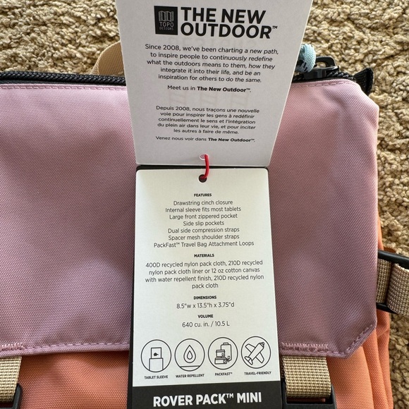 Topo Designs Multicolor Mini Rover Backpack - Picture 5 of 5